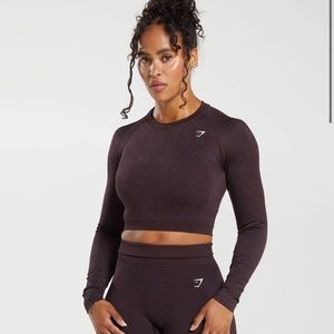 NWT Adapt Fleck Seamless Long Sleeve Crop Top